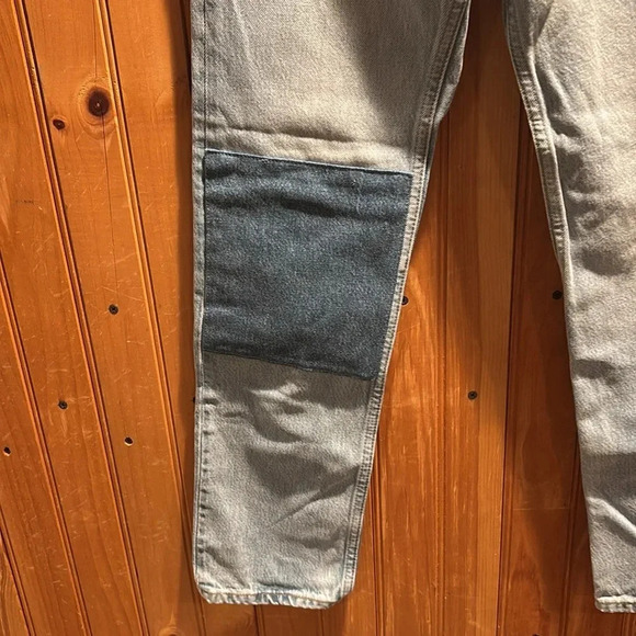 New REFORMATION Cynthia high rise patchwork jeans - Picture 7 of 9